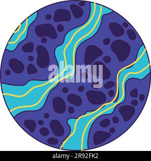 Isolated colored sci fi planet icon Vector Stock Vector