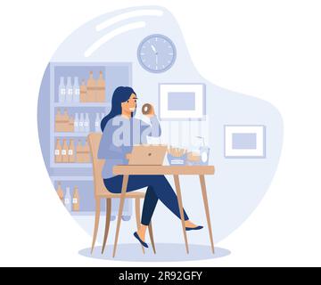Eating habits abstract concept vector illustrations Stock Vector Image ...