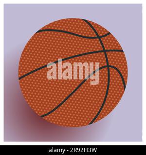 Basketball ball Sports equipment Vector illustration Isolated on white background Stock Vector