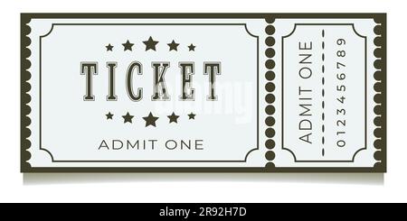Ticket template vector illustration Design element Isolated on white background Stock Vector