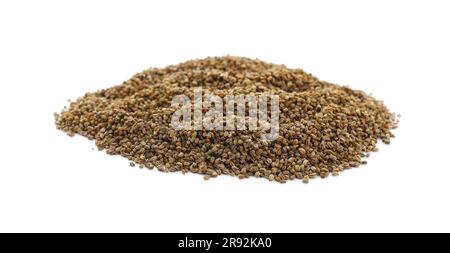 Pile of celery seeds isolated on white Stock Photo