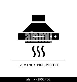 Kitchen hood black glyph icon Stock Vector