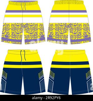 Basketball Shorts Mock ups templates Stock Vector