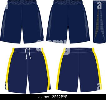 Basketball Shorts Mock ups templates Stock Vector