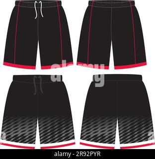 Basketball Shorts Mock ups templates Stock Vector