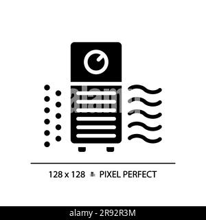 Air purifier black glyph icon Stock Vector