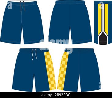 Basketball Shorts Mock ups Templates Stock Vector