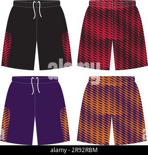 Basketball Shorts Mock ups Templates Stock Vector