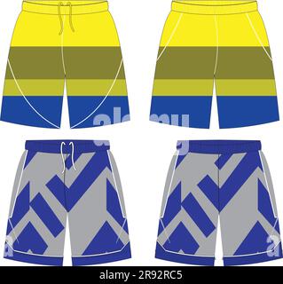 Basketball Shorts Mock ups Templates Stock Vector