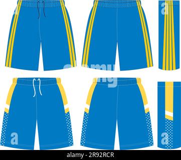 Basketball Shorts Mock ups Templates Stock Vector