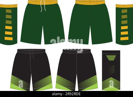 Basketball Shorts Mock ups Templates Stock Vector