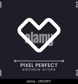 Like pixel perfect white linear ui icon for dark theme Stock Vector