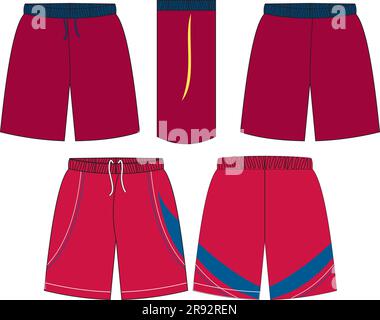 Basketball Shorts Mock ups Templates Stock Vector