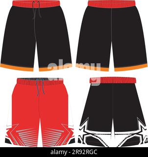 Basketball Shorts Mock ups Templates Stock Vector