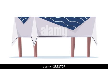 Kitchen table with tablecloth concept Stock Vector