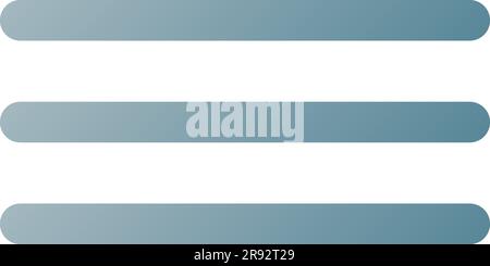 Hamburger menu button pixel perfect flat gradient two-color ui icon Stock Vector