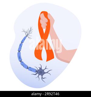 Multiple sclerosis awareness, conceptual illustration Stock Photo