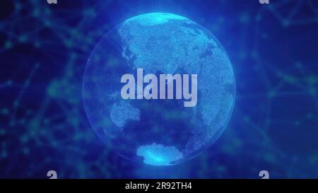 Abstract digital earth. Computer generated 3d render Stock Photo