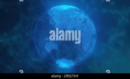 Abstract digital earth. Computer generated 3d render Stock Photo