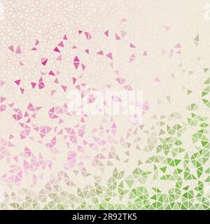 Abstract geometric background. Attractive scattered low poly triangles with colored gradient. Modern vector illustration. Stock Vector
