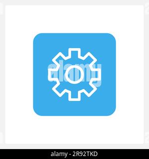 Active settings button UI element template Stock Vector