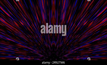 Abstract hyperspace background. Computer generated 3d render Stock Photo