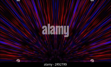 Abstract hyperspace background. Computer generated 3d render Stock Photo