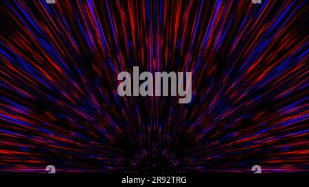 Abstract hyperspace background. Computer generated 3d render Stock Photo