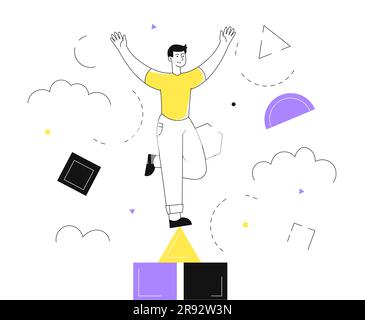 balancing icon Black line art vector in black and white outline set ...
