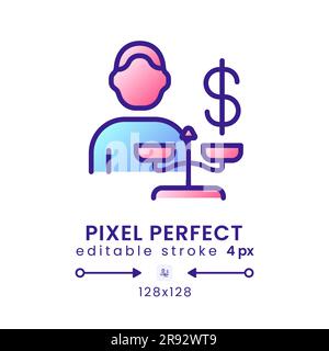 Behavioral economics gradient fill desktop icon Stock Vector