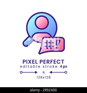 Affective computing gradient fill desktop icon Stock Vector