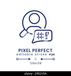 Affective computing linear desktop icon Stock Vector