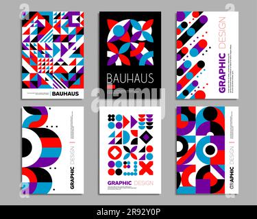 Bauhaus posters templates. Geometric abstract background patterns. Event  flyer design layout, business presentation vector poster, company promo  leaflet with Bauhaus abstract geometrical pattern Stock Vector Image & Art  - Alamy