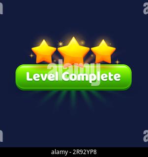 Game UI. Level Completed screen. Interface design. Vector eps 10 Stock ...