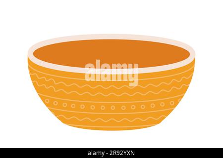 Kitchen yellow bowl concept Stock Vector