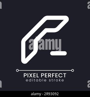 Delete contact pixel perfect white linear ui icon for dark theme Stock Vector