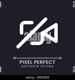 Turn off camera pixel perfect white linear ui icon for dark theme Stock Vector