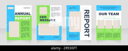 Green and blue blank brochure layout design Stock Vector