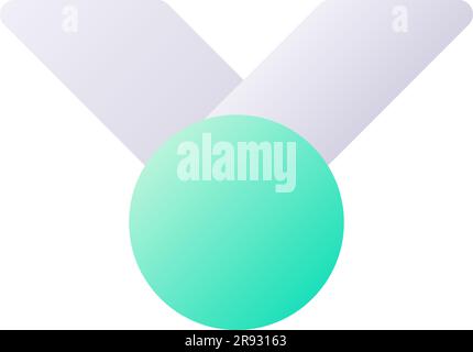Medal pixel perfect flat gradient two-color ui icon Stock Vector