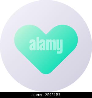 Heart pixel perfect flat gradient two-color ui icon Stock Vector