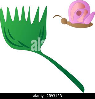 Butterfly on a white background, children's drawing. Vector illustration Stock Vector