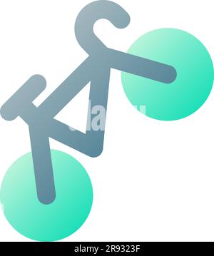 Bicycle pixel perfect flat gradient two-color ui icon Stock Vector