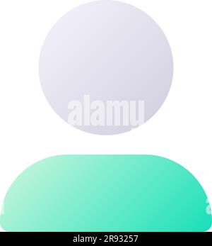 Account avatar pixel perfect flat gradient two-color ui icon Stock Vector