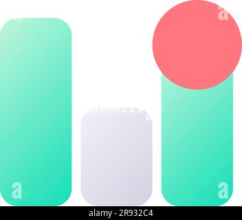 Analytic app notification pixel perfect flat gradient two-color ui icon Stock Vector