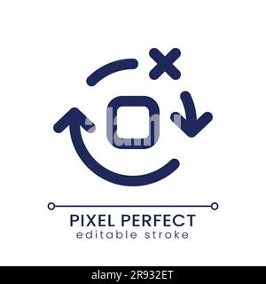 Remove spinning effect pixel perfect linear ui icon Stock Vector