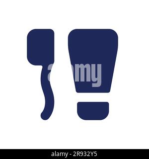 Mouth hygiene black glyph ui icon Stock Vector