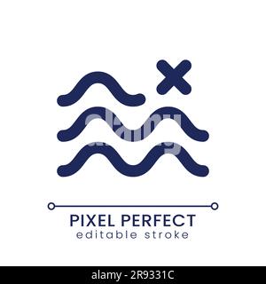 Remove float effect pixel perfect linear ui icon Stock Vector
