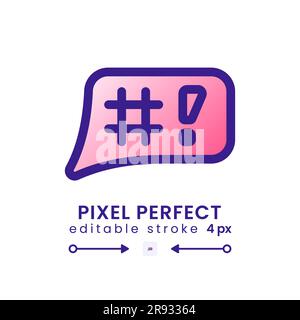 Speech bubble with symbols gradient fill desktop icon Stock Vector