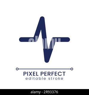 Heartbeat animation effect pixel perfect linear ui icon Stock Vector