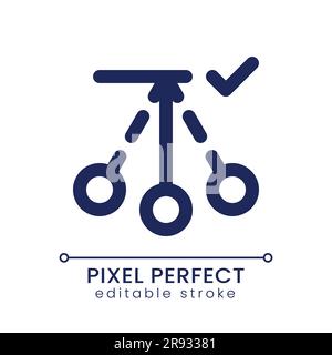 Pendulum movement applying pixel perfect linear ui icon Stock Vector